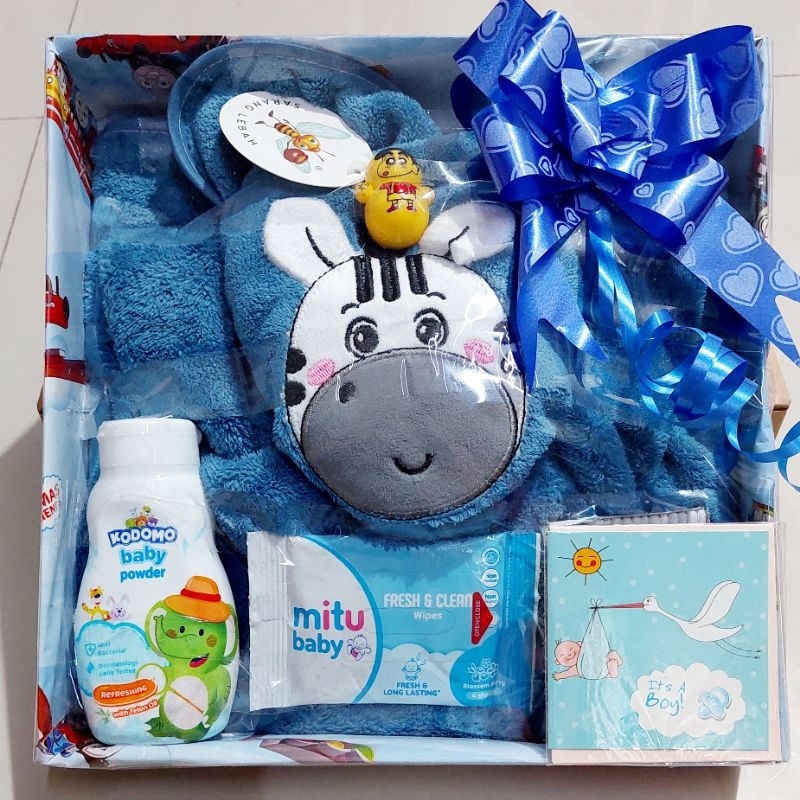 Jual Hamper Perlengkapan Mandi Bayi Handuk Bedak Tissu Basah Cotton ...