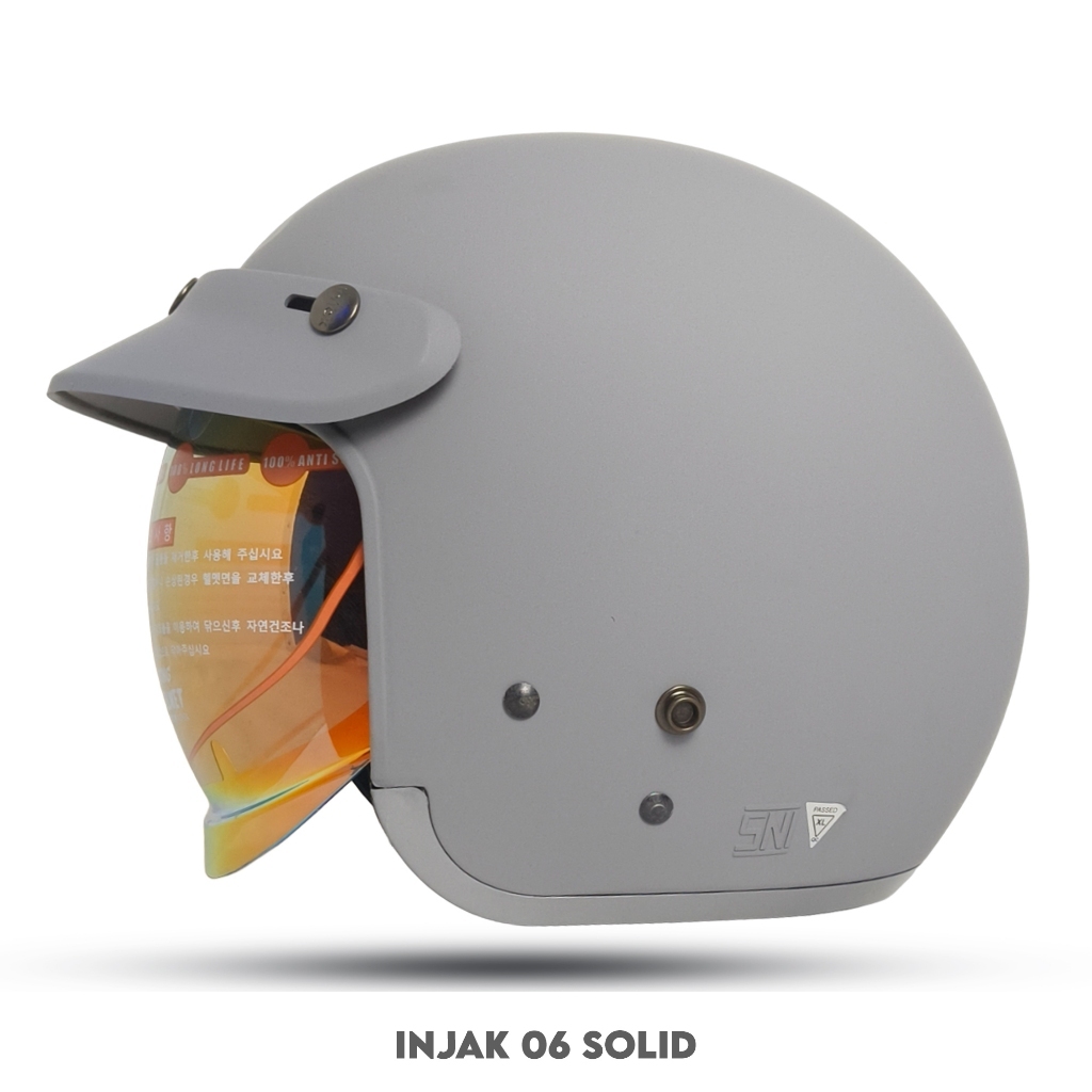 Jual HELM RETRO INJAK 06 INNER VISOR FULL LEHER SOLID STANDARD SNI ...