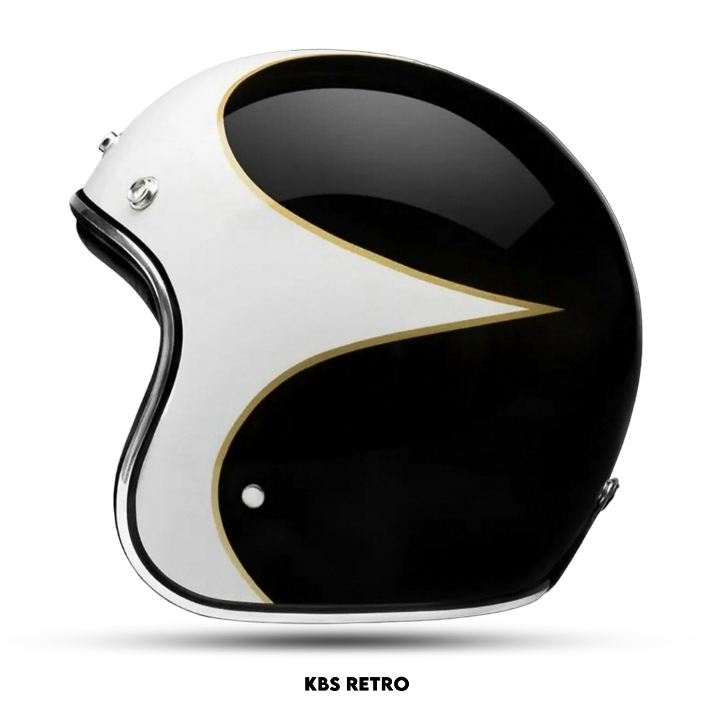 Jual Helm Retro Injak Inner Visor Full Leher Solid Standard Sni