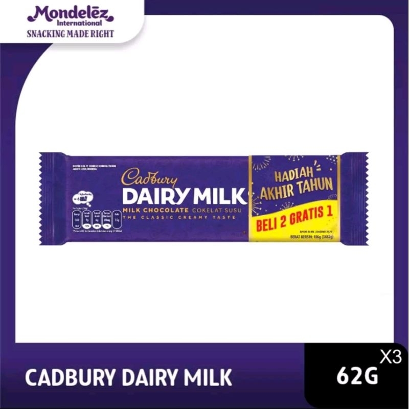 Jual CADBURY Dairy Milk Original Regular 62g Shopee Indonesia