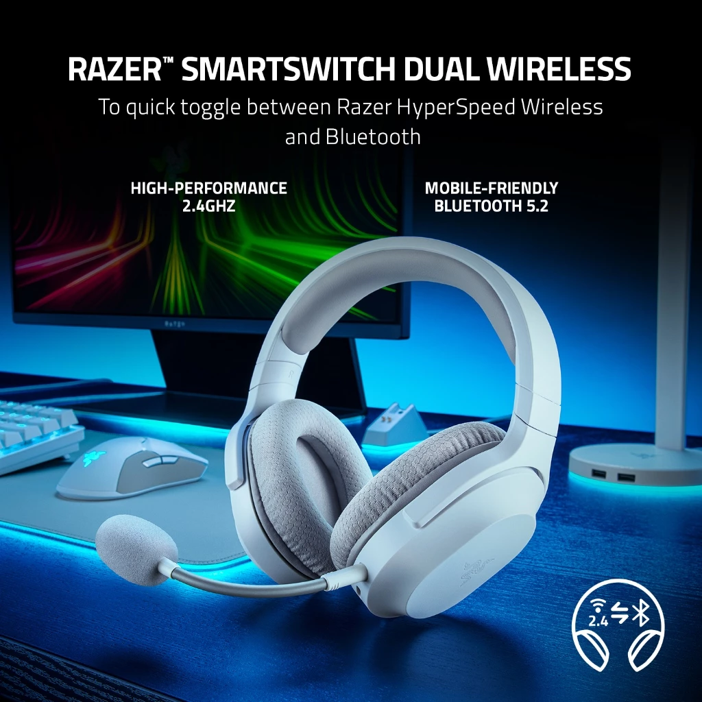 Razer Barracuda X - White Wireless Multi-platform Gaming Headset (2022)