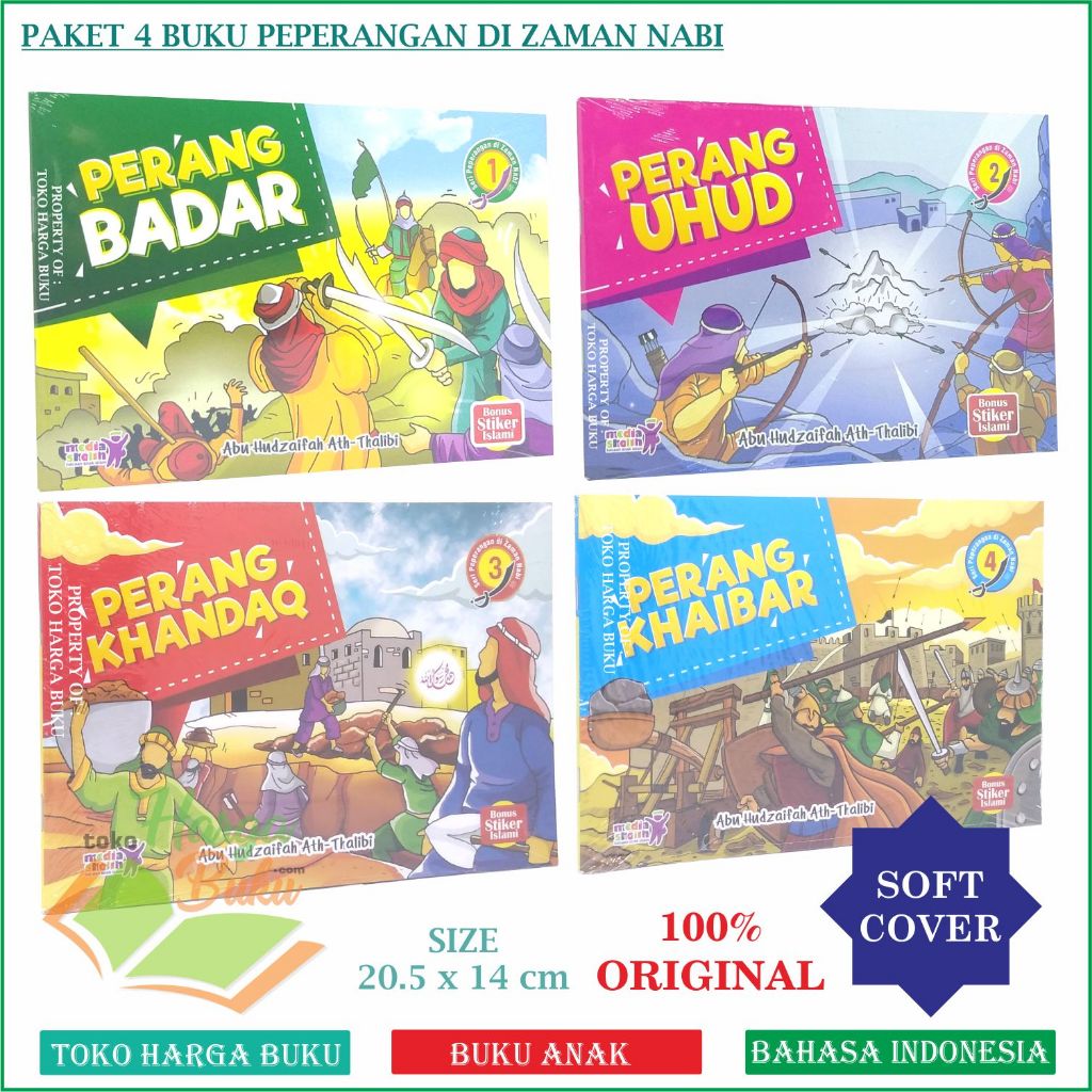 Jual Paket 4 Buku Perang Badar Uhud Khaibar Khandaq Seri Peperangan Di ...