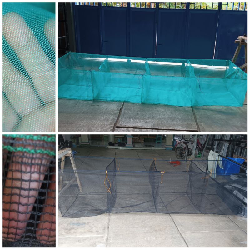 Jual Jaring Keramba Ikan Sekat 2 3 4 Kecil Besar Lele Nila Waring Kasa ...