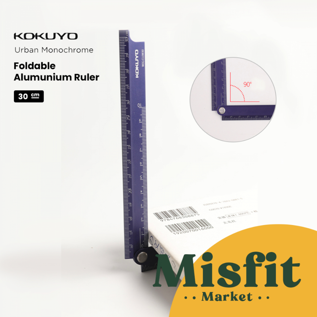 Jual KOKUYO Urban Monochrome Foldable Aluminum Ruler 30 cm | Shopee ...