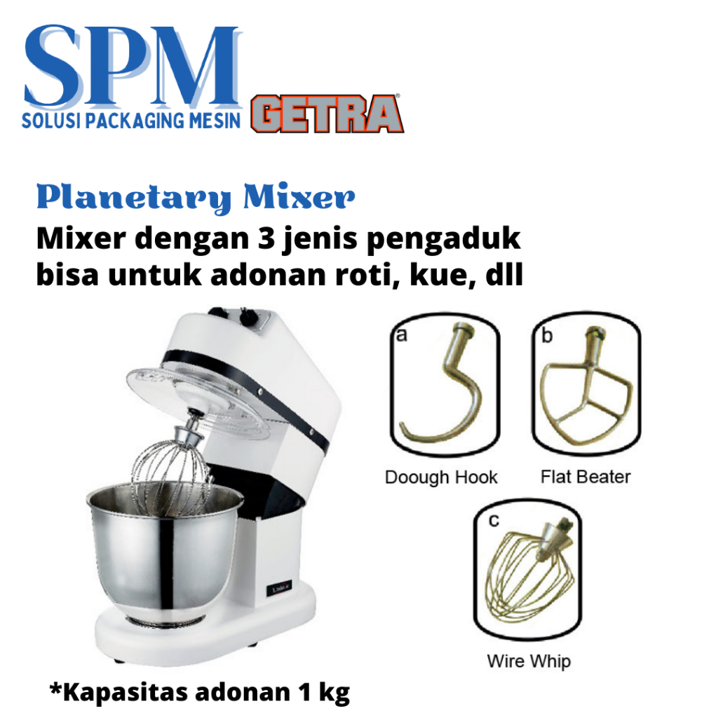 Jual Getra B-8 Planetary Mixer Getra / Mixer Roti Kue Adonan 1 Kg ...