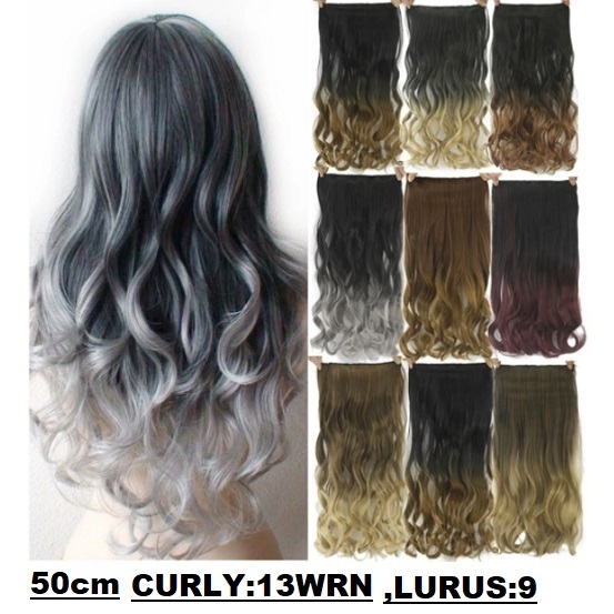 Jual hair clip rambut lurus&curly 50cm | Shopee Indonesia