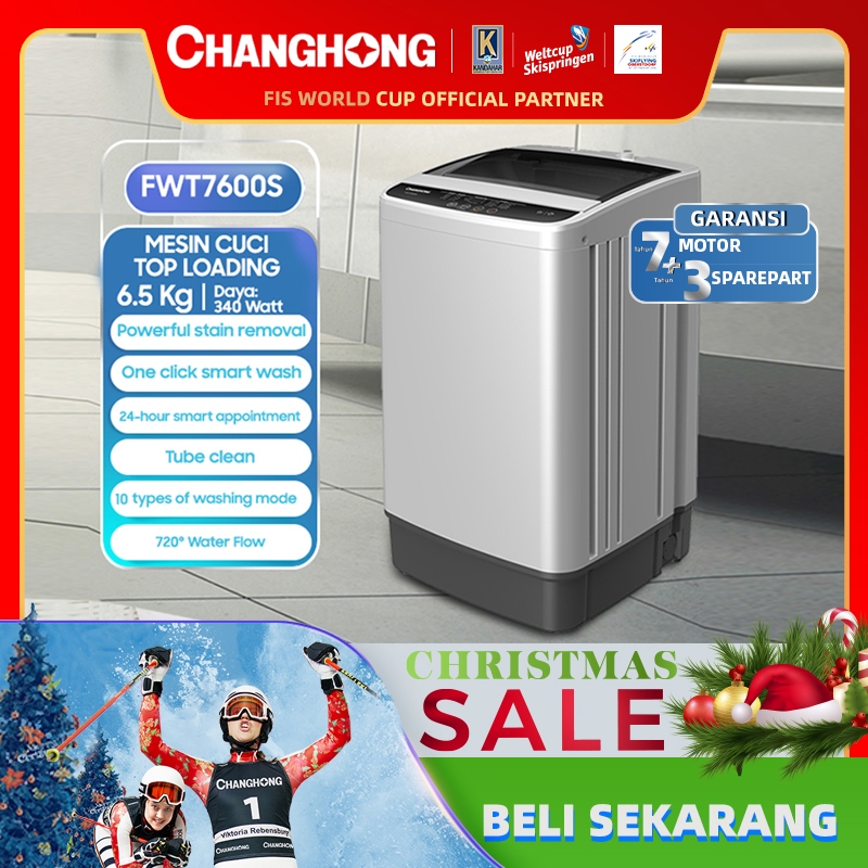 Jual Changhong Mesin Cuci 1 Tabung Top Loading 6.5 Kg Washing Machine