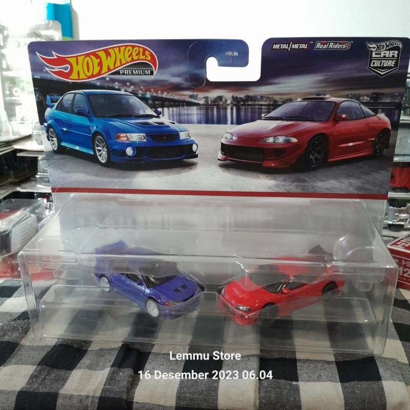 Hot Wheels Premium 2 Cars Mitsubishi Lancer Evolution VI / '95 Eclipse NEW