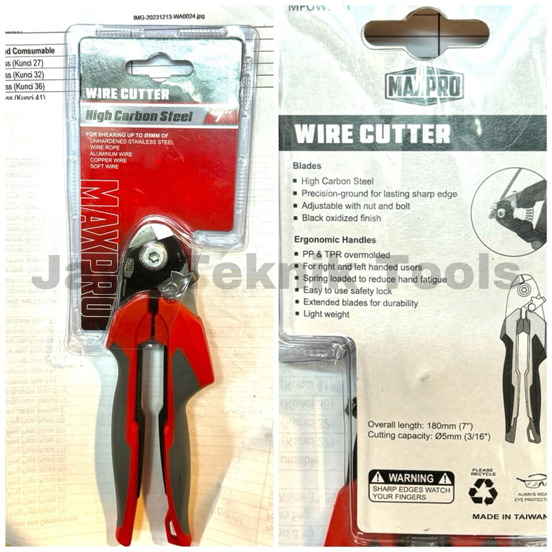 Jual Wire Rope Cutter 7 inch Maxpro Pemotong Kawat Potong Gunting ...