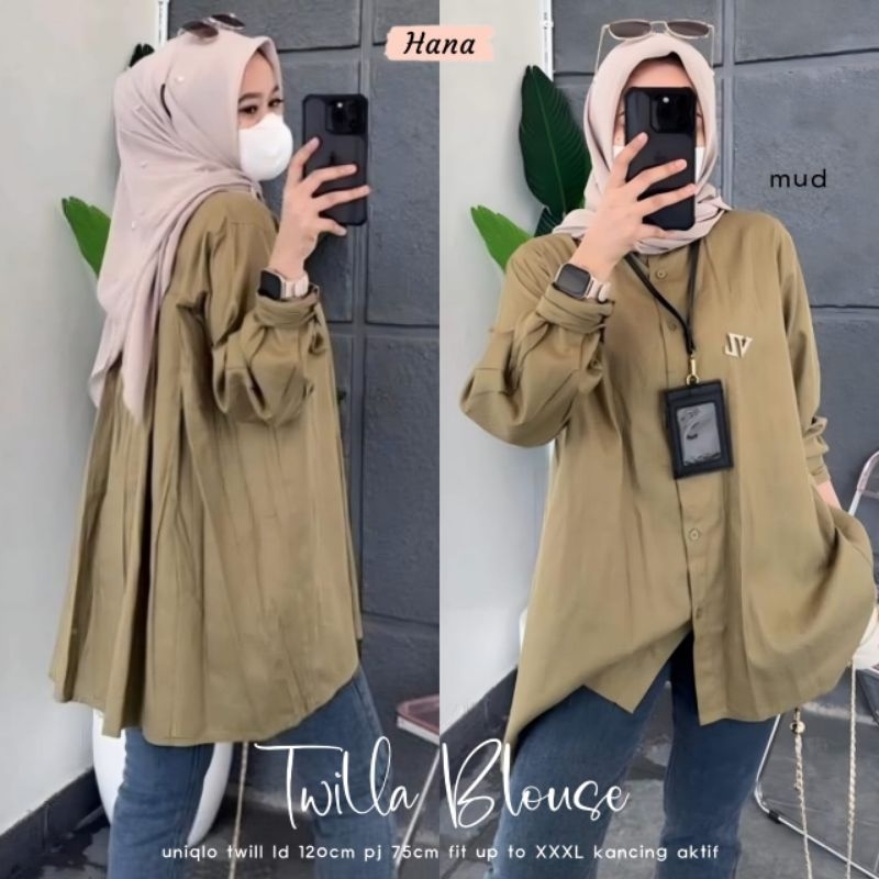 Jual Kemeja Blouse Wanita Polos Terbaru Kekinian Twilla Jual Kemeja Blouse Wanita Polos Terbaru Kekinian Twilla