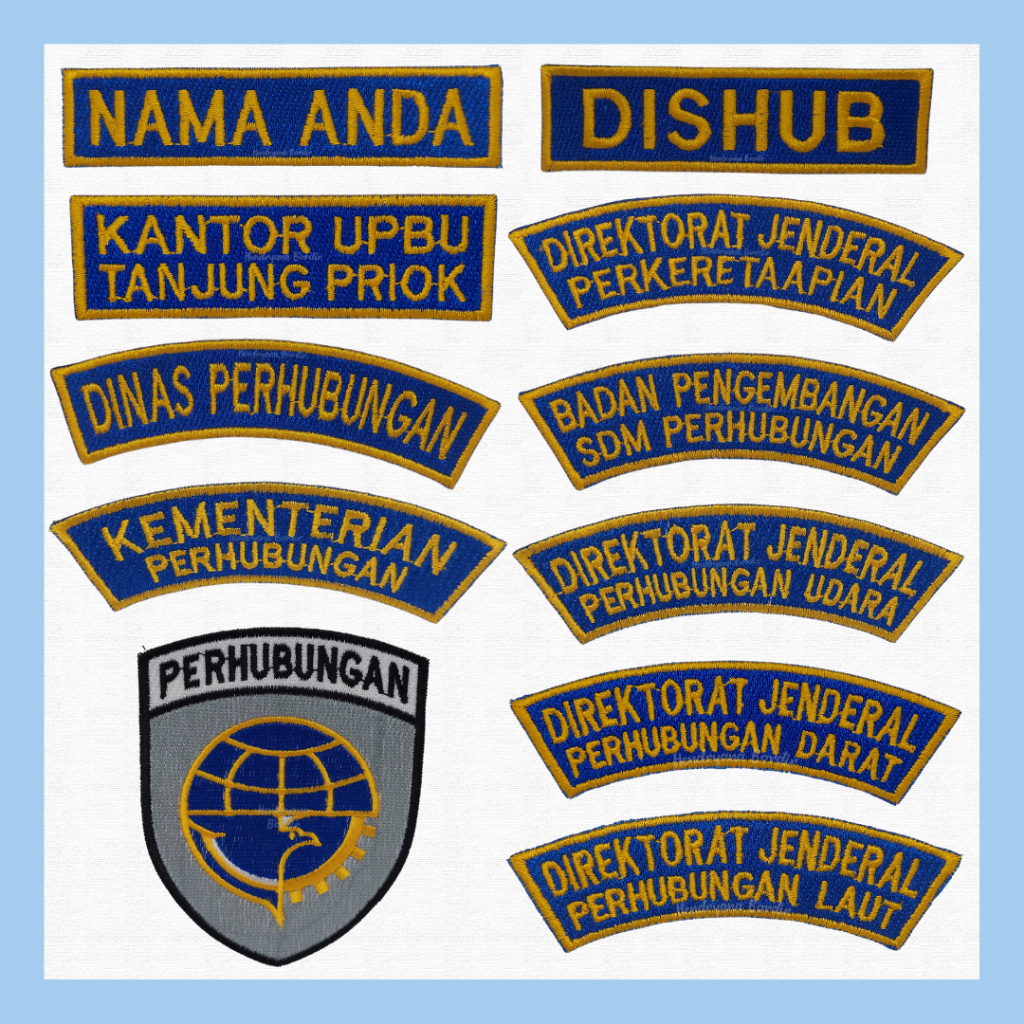 Jual Bordir Logo Kementerian Perhubungan / Lokasi Dirjen Kemenhub Udara ...