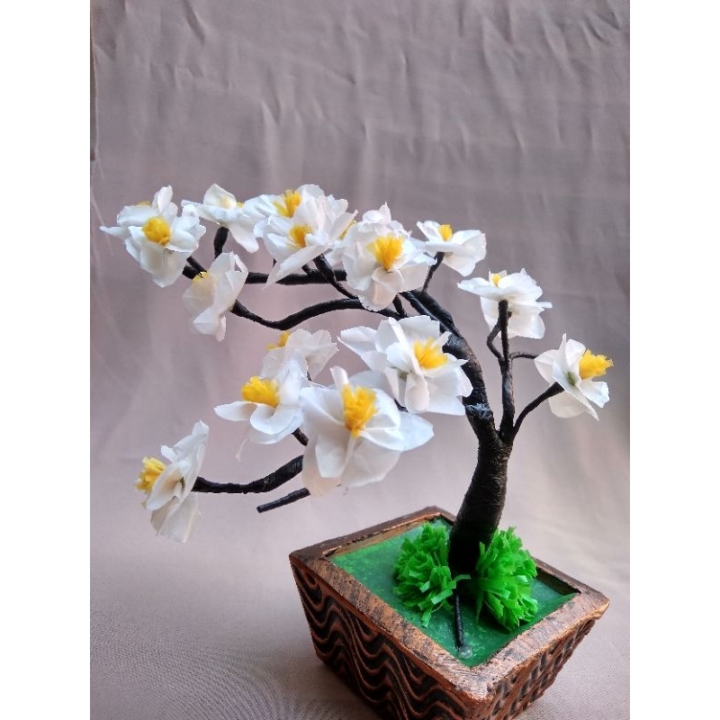 Jual Bonsai Sakura Kresek Bunga Daur Ulang Prakarya Kerajinan Tangan Shopee Indonesia