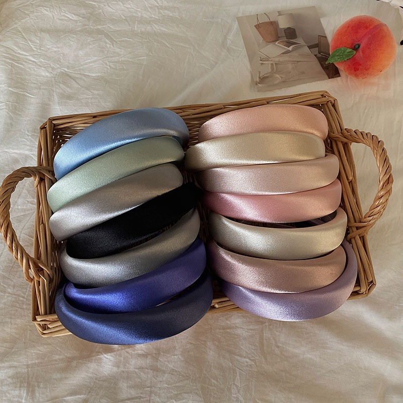 Jual SILK HEADBAND PASTEL SOLID COLOR BANDO RAMBUT WANITA BAHAN SATIN ...