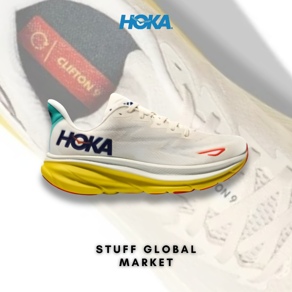 Jual Hoka One One Clifton 9 Road Running Shoes Eggnog / Passion Fruit Shopee Indonesia