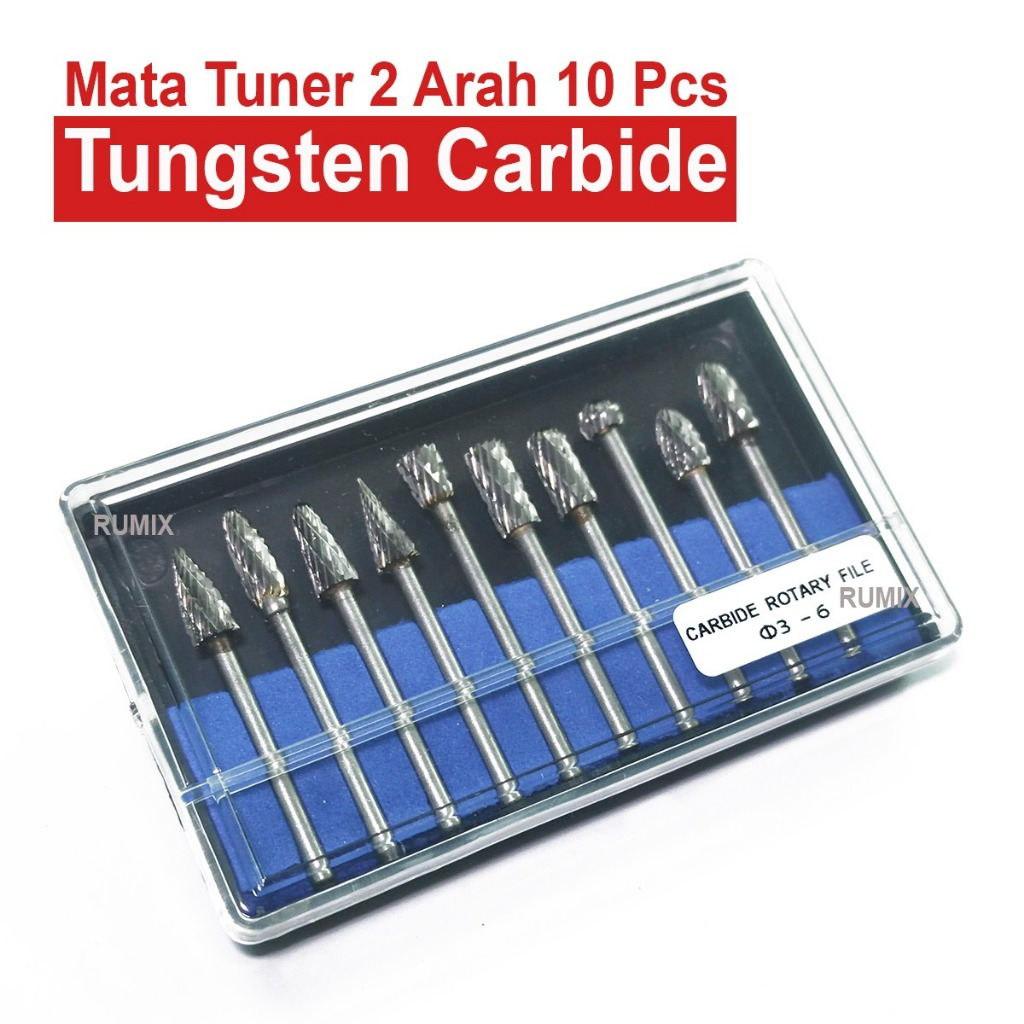 Jual Mata Bor Tuner Rotary Burr Tungsten Carbide Mini Grinder Drill Cuner Set Pcs Soild Tct