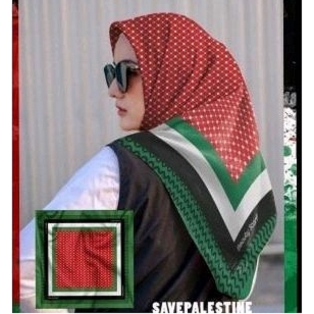 Jual JILBAB PALESTINA HIJAB SEGIEMPAT PALESTINA LASERCUT KERUDUNG MOTIF