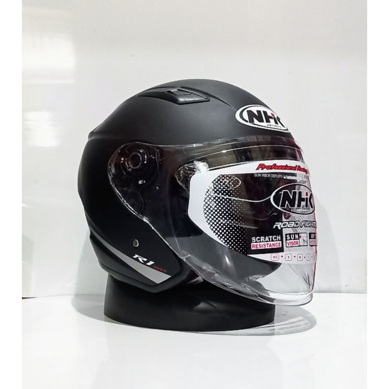 Jual HELM NHK R1 MAX SOLID DOUBLE VISOR | Shopee Indonesia