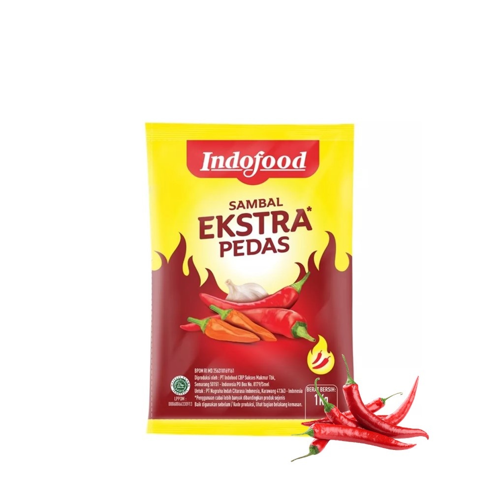 Jual Indofood Sambal Extra Pedas 1 Kg Indofood Sambal Extra Pedas 275 ...