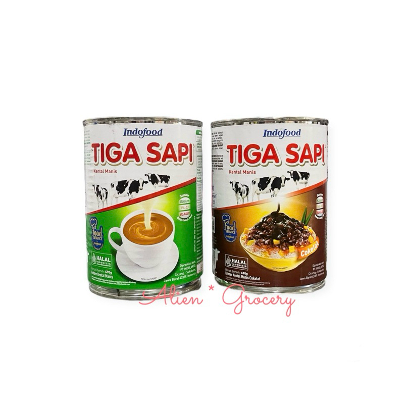 Jual Indofood Tiga Sapi Krimer Susu Kental Manis Putih Coklat Kaleng 450gr Shopee Indonesia