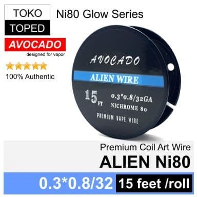 Jual Authentic Avocado ALIEN Ni80 wire | mod rda rta rdta vapor ...