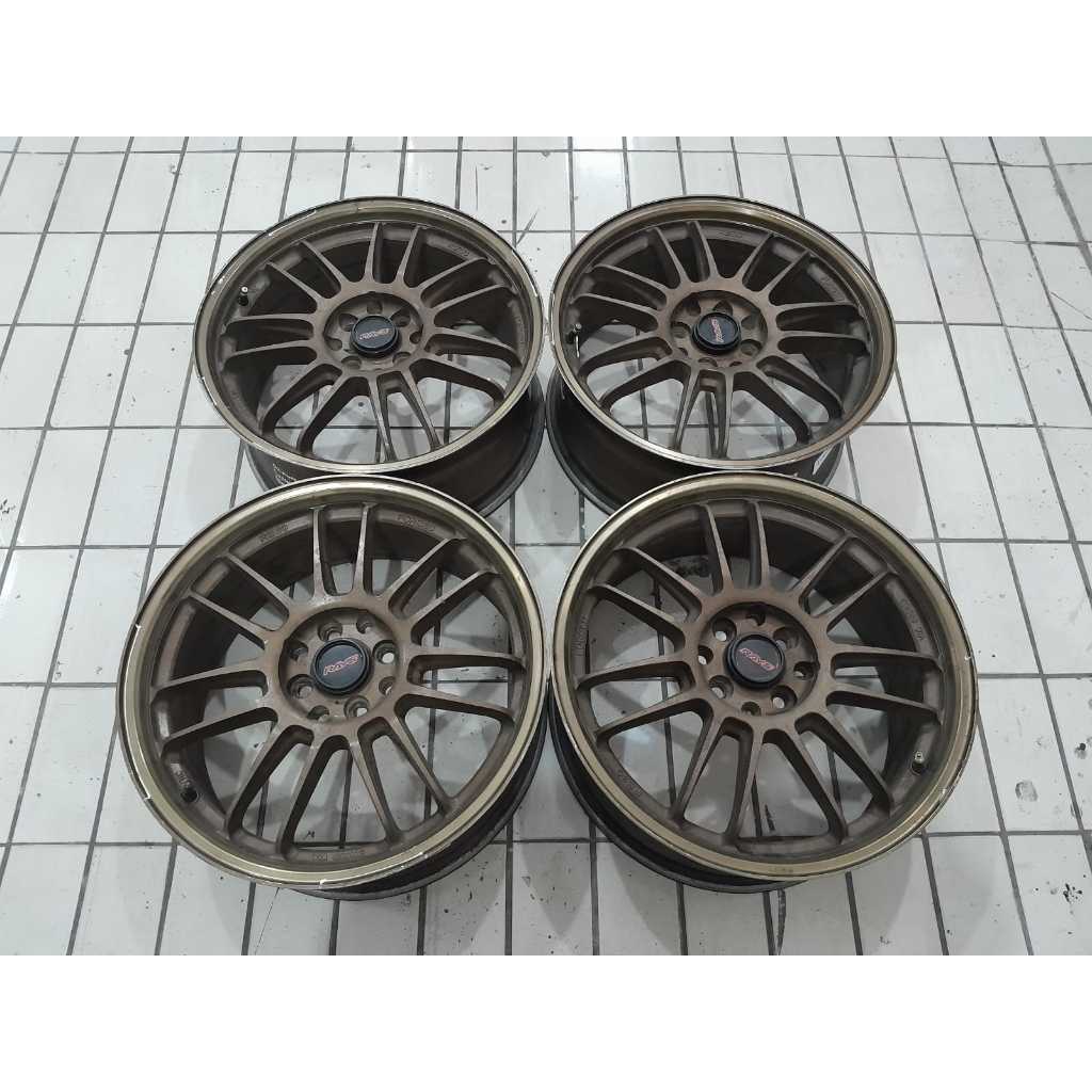 Jual Velg Racing Bekas Model RAYS R17X7,5 Pcd 4X100-4X114 ET38 BRONZE ...