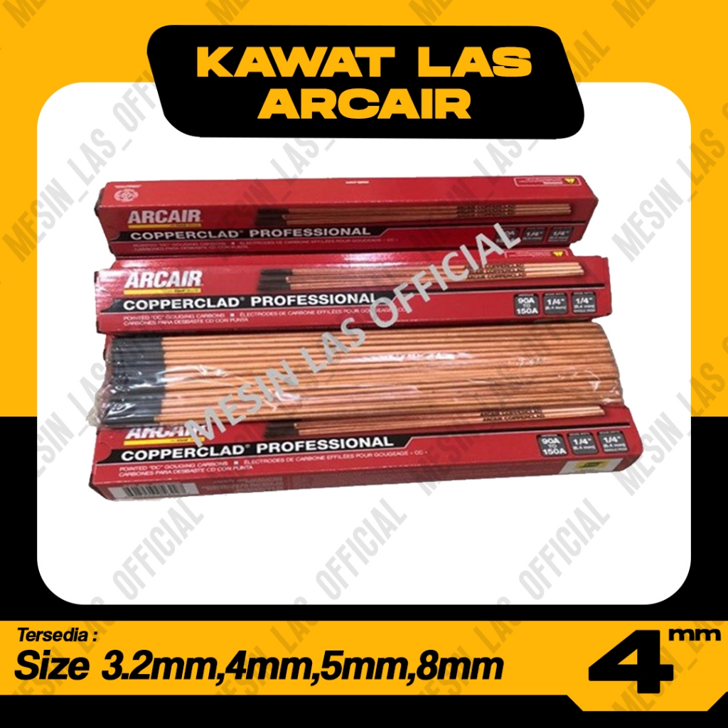 Jual Arcair Gouging Carbon 4 MM - Kawat Las ARCAIR | Shopee Indonesia