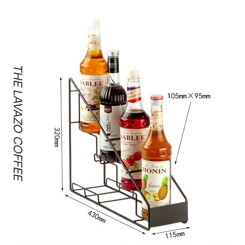 Jual Syrup Storage Rack | Rak Botol Sirup Monin Display Stainless Steel ...