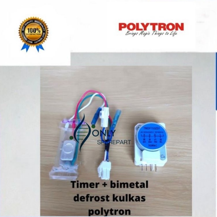 Jual D TIMER BIMETAL DEFROST FUSE KULKAS POLYTRON 2 PINTU SATU SET Baru Shopee Indonesia