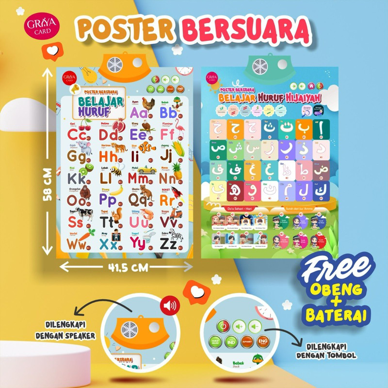 Jual Poster Bersuara Poster Bunyi Poster Edukasi Poster Suara