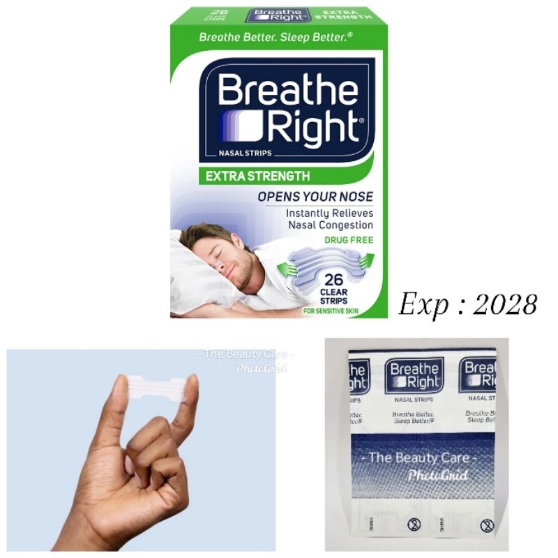 Jual Breath Right Extra Strength Clear Nose Strips 6 Strips Nasal ...