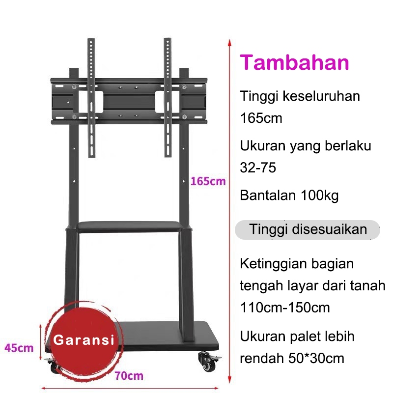 Jual Bracket standing roda LED TV 32