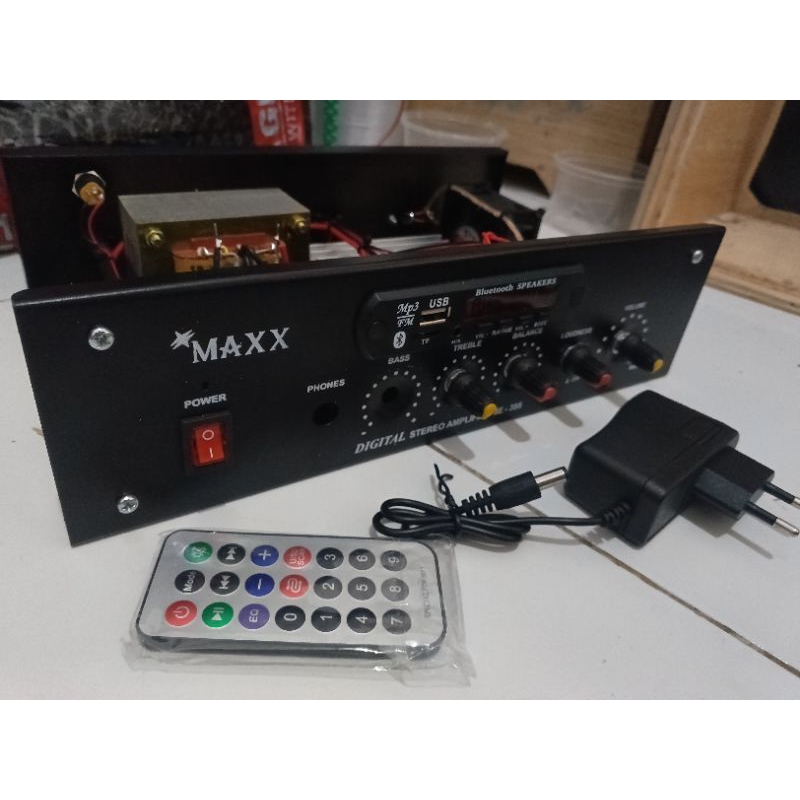 Jual power amplifier 5 Amper lengkap bluetooth tone control | Shopee ...