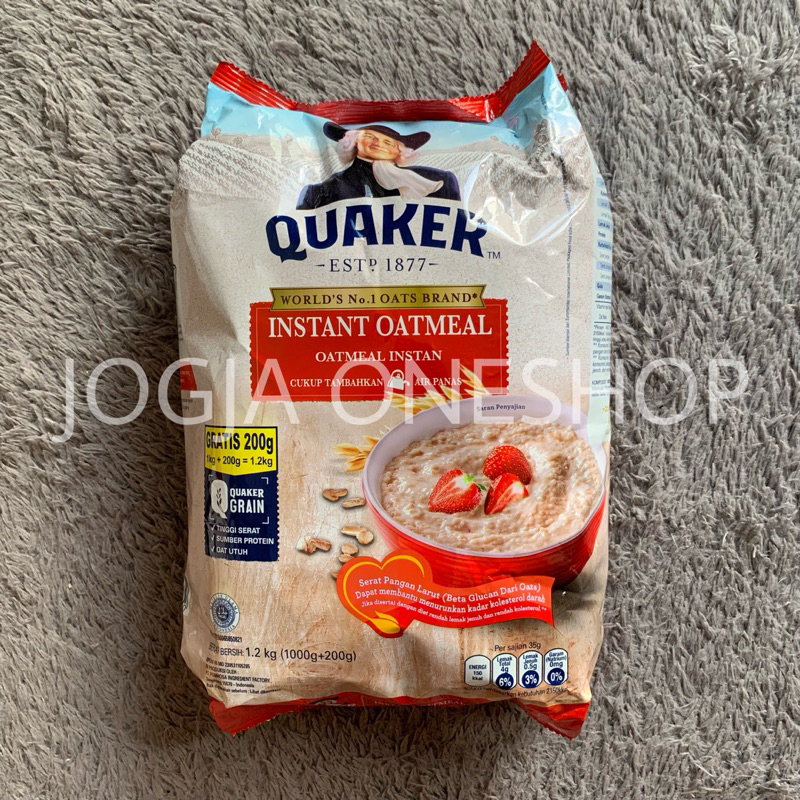 Jual QUAKER OAT INSTANT OATMEAL 1,2 KG OATMEAL INSTAN ISI 1200 G