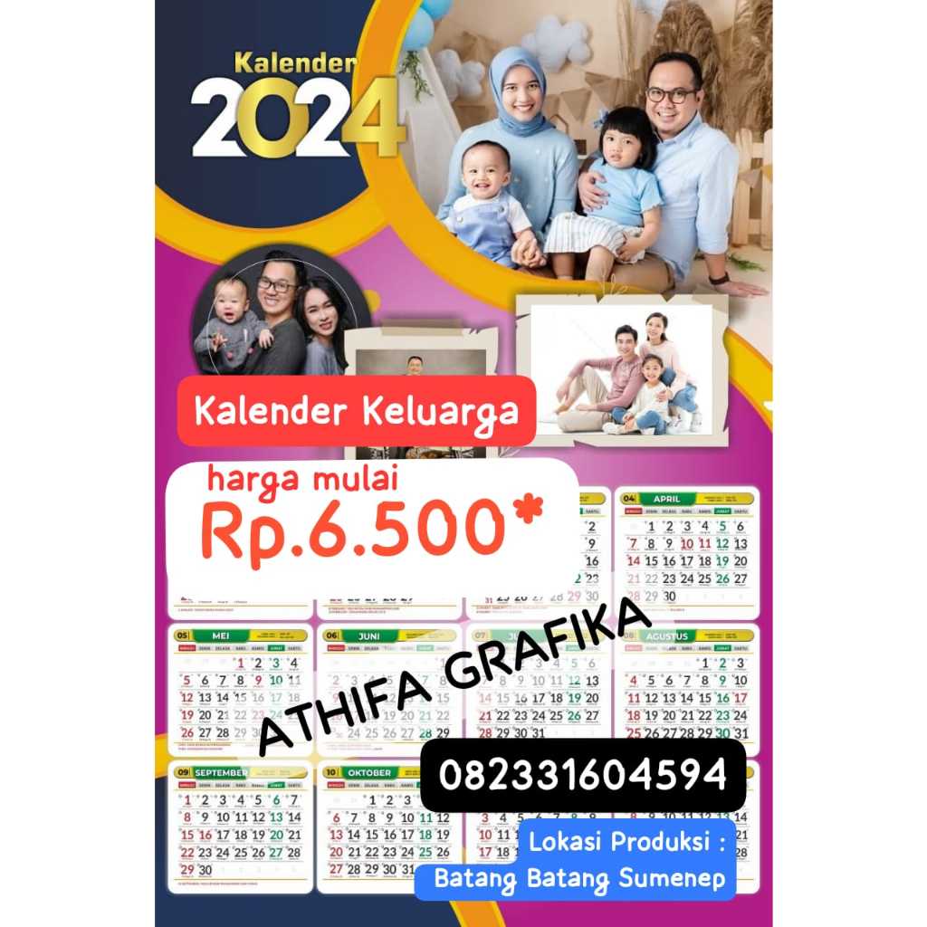 Jual Kalender Keluarga A3+ Spiral Kawat | Shopee Indonesia