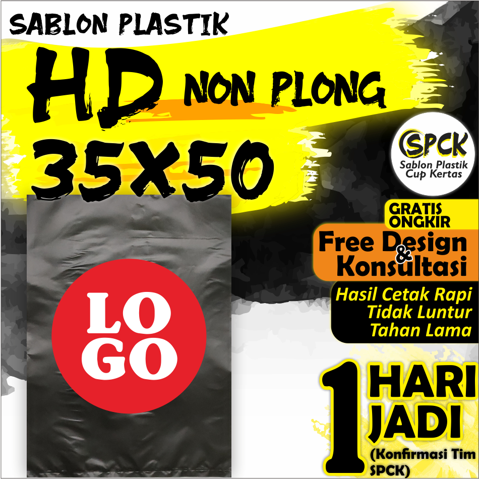 Jual Plastik Packing Hd Non Plong 35x50 Custom Sablon Kemasan Olshop Free Design Shopee Indonesia 8812