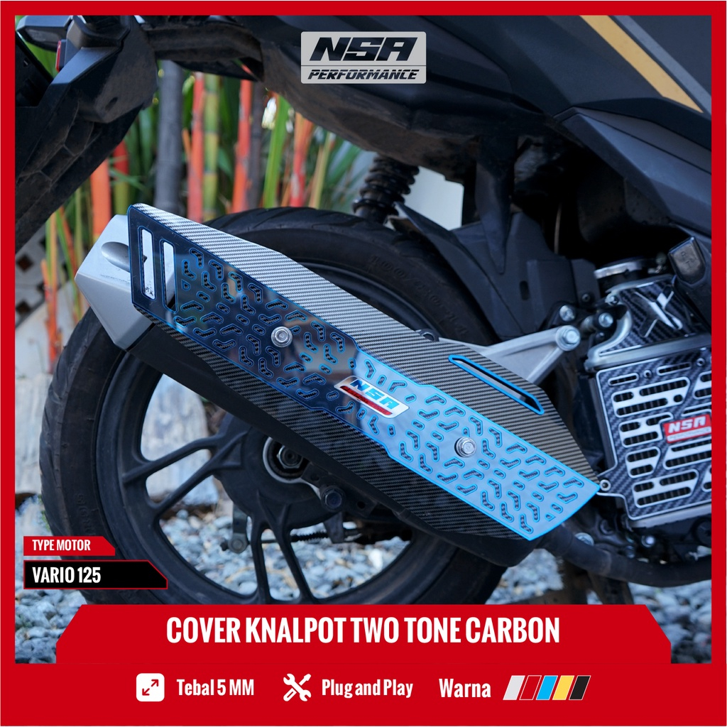 Jual Nsa Tutup Knalpot Vario New Carbon Twotone Series Cover