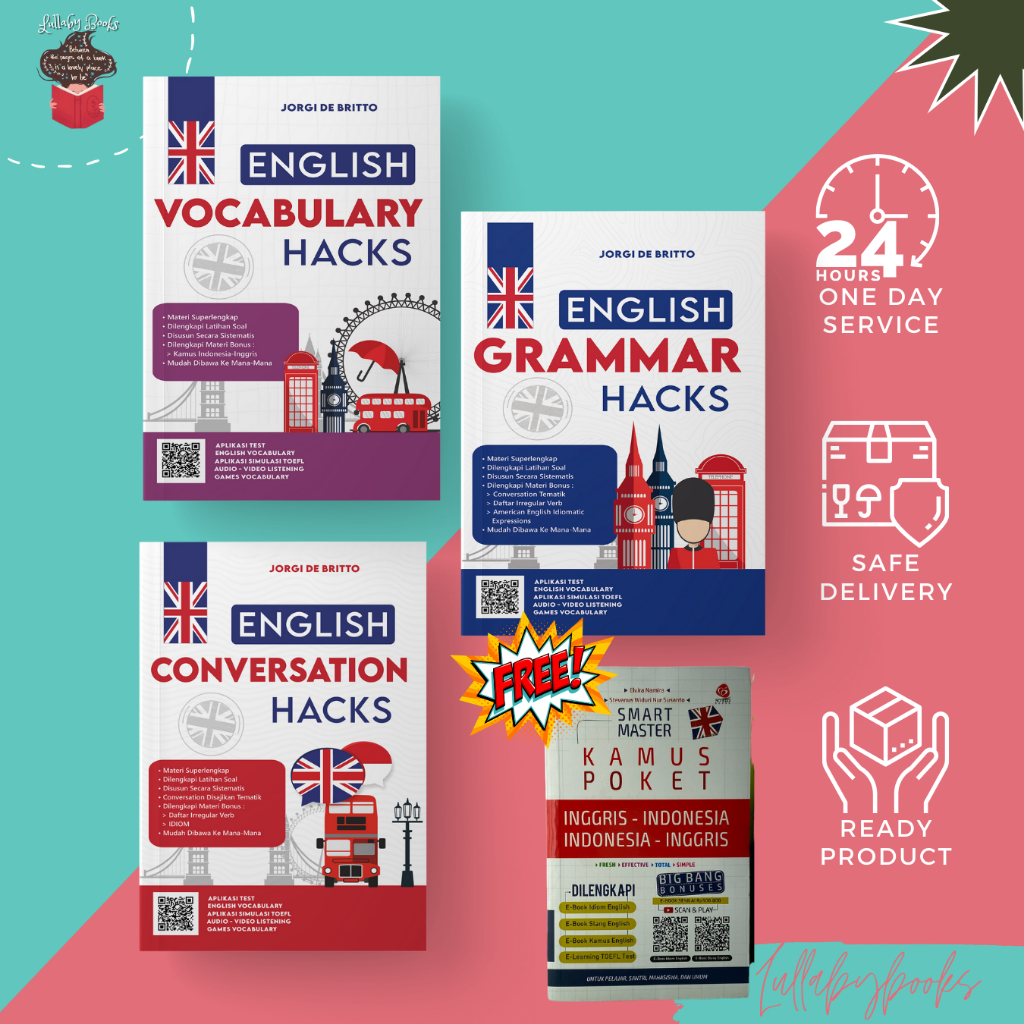 Jual Paket Buku Belajar Bahasa Inggris HACK GRAMMAR, VOCABULARY ...