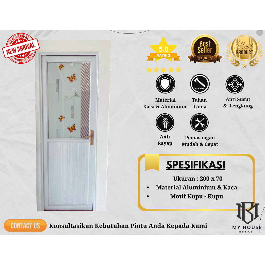 Jual Pintu Kamar Mandi Aluminiumpintu Kamar Mandi Murah Shopee Indonesia 0747