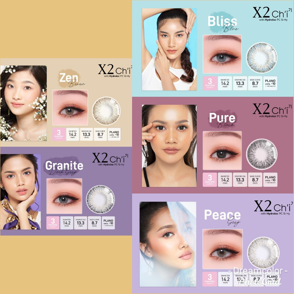 Jual Mikeda - Softlens X2 Chi Granite Dark Grey | Shopee Indonesia