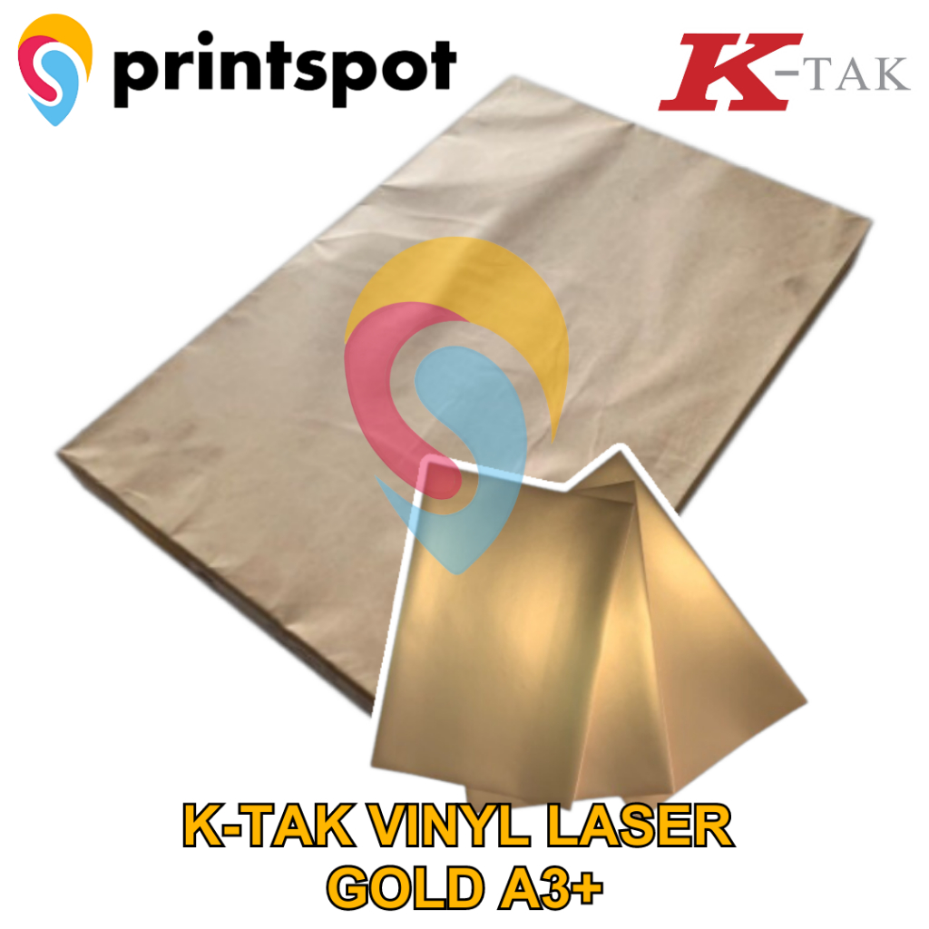Jual Ktak Sticker Gold Silver VInyl A3+ Stiker Digital Print Laser ...