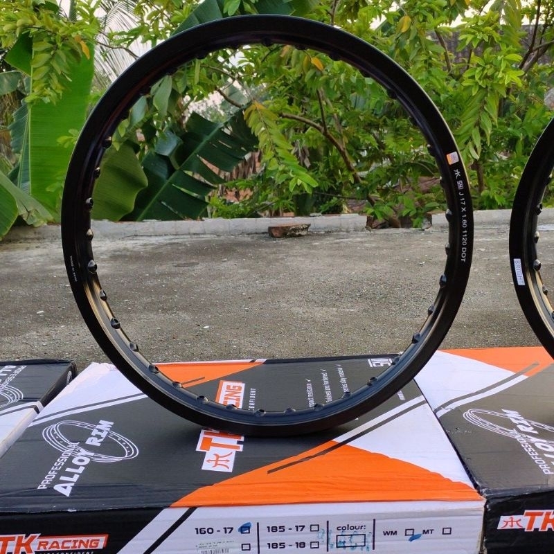 Jual velg TK racing TK bright hitam ukuran 160.185 ring 17 original ...