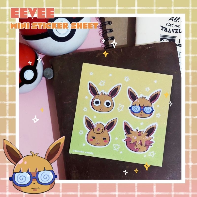 Jual Eevee Mini Sticker/Stiker Sheet • Combo Candy • | Shopee Indonesia