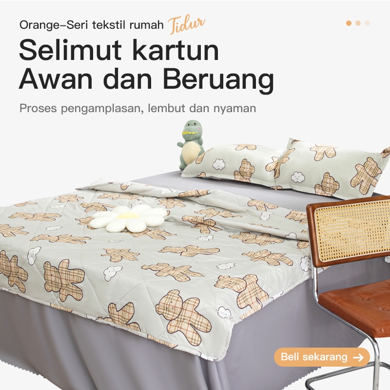 Jual Selimut Bedcover Motif Bunga / selimut tipis 120X200/160X200