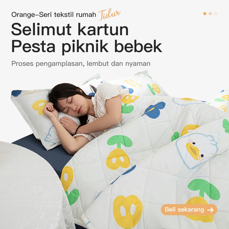 Jual Selimut Bedcover Motif Bunga / selimut tipis 120X200/160X200