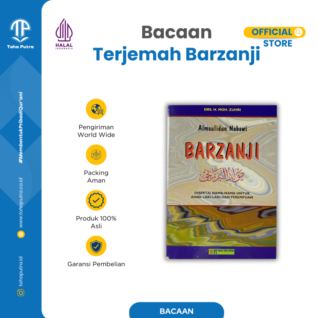 Jual Terjemah Kitab Al Barzanji A5 Disertai Dengan Nama Anak | Shopee ...