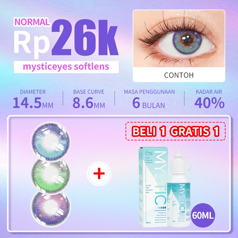 Jual [Beli 1 Gratis 1] Mysticeys Softlens Mata Lensa Kontak Warna Alami ...