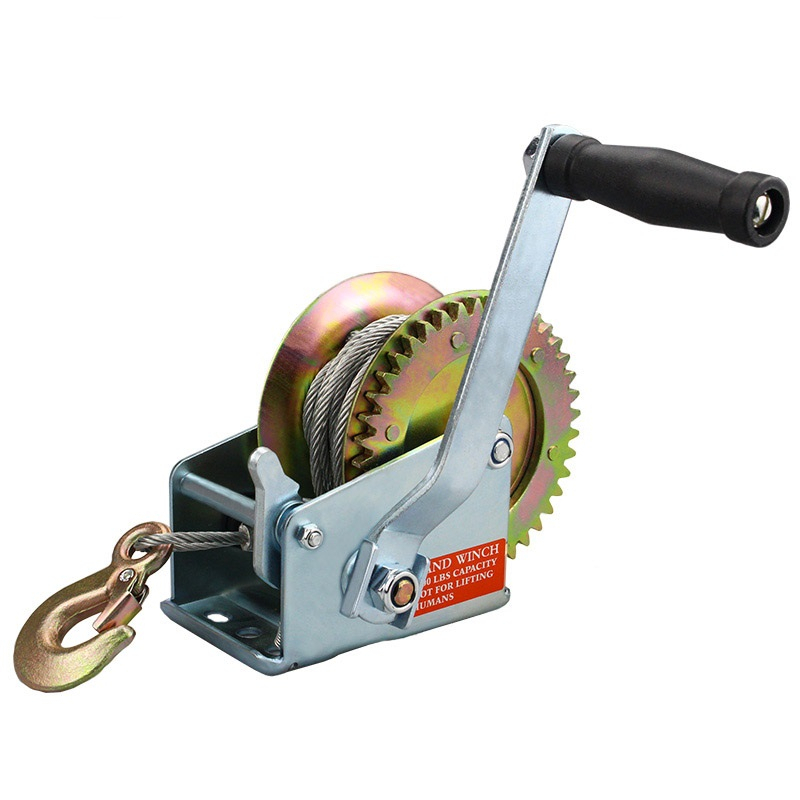 Jual 【Stok Tersedia】2000LBS 1200LBS 800LBS Wire Rope Hand Winch ...