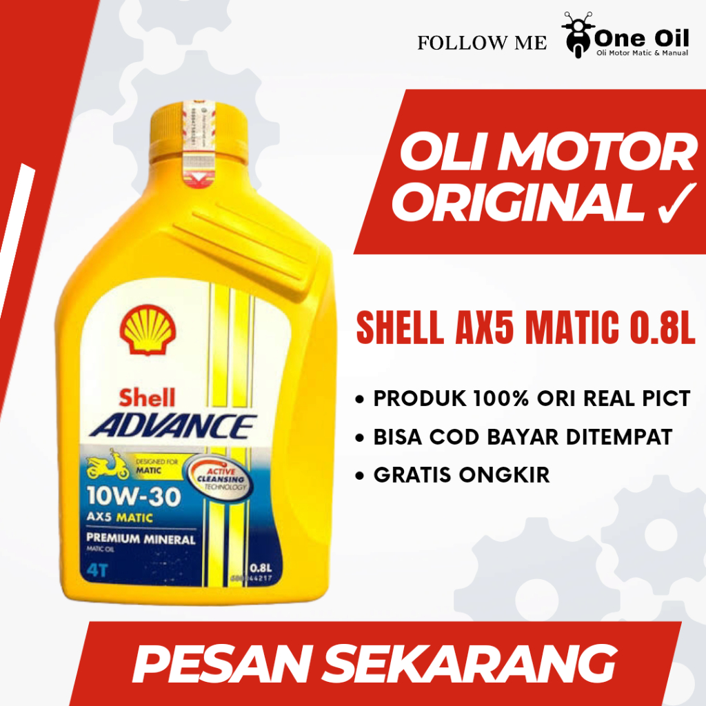 Jual Shell Advance Ax Matic Oli Motor Original Formulasi Terbaik Meningkatkan Daya Tahan Mesin