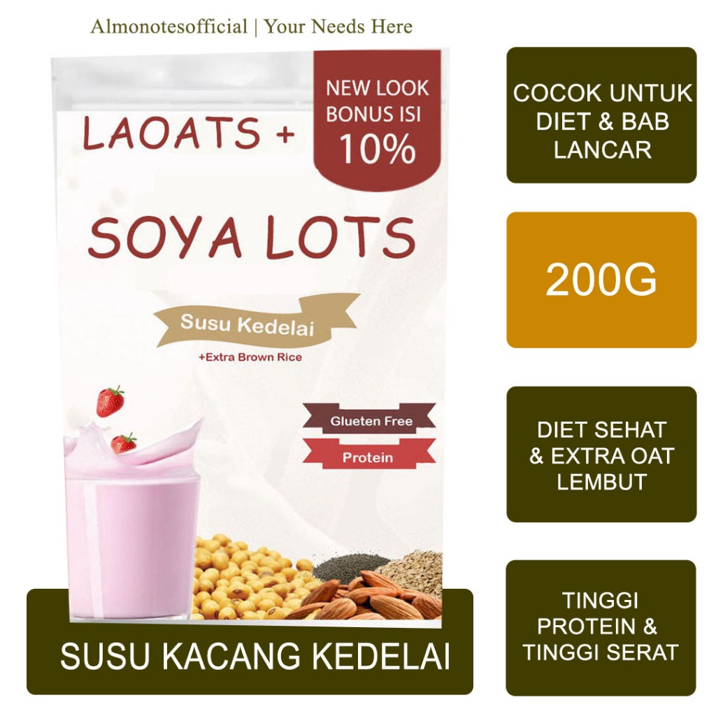 Jual Susu Kedelai Bubuk Protein Oat Milk Soya Milk Susu Low Fat Rendah Lemak Untuk Diet Laoats