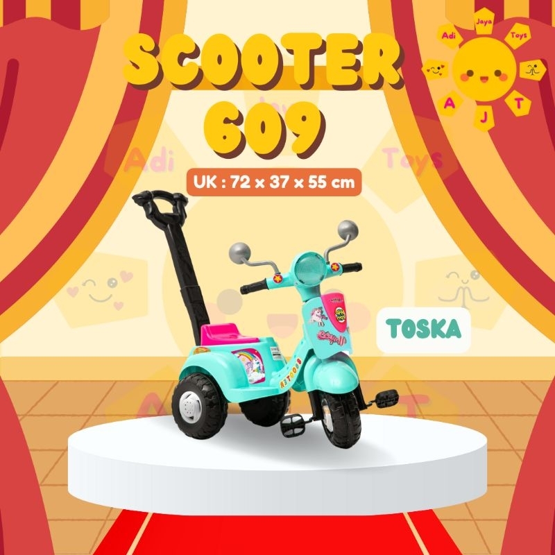 Jual sepeda anak dorongan besi shp mori 702 scooter 609 skuter anak ...